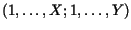 $ (1,\dots,X;1,\dots,Y)$