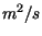 $ m^2/s$